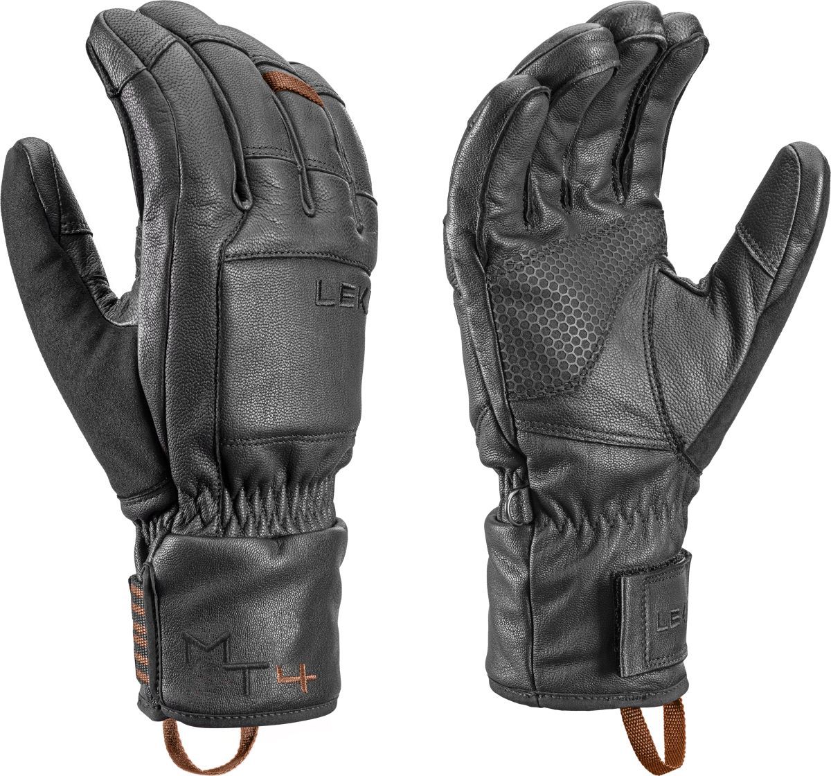 LEKI Montera Prime Handschuhe, schwarz-dunkelbraun